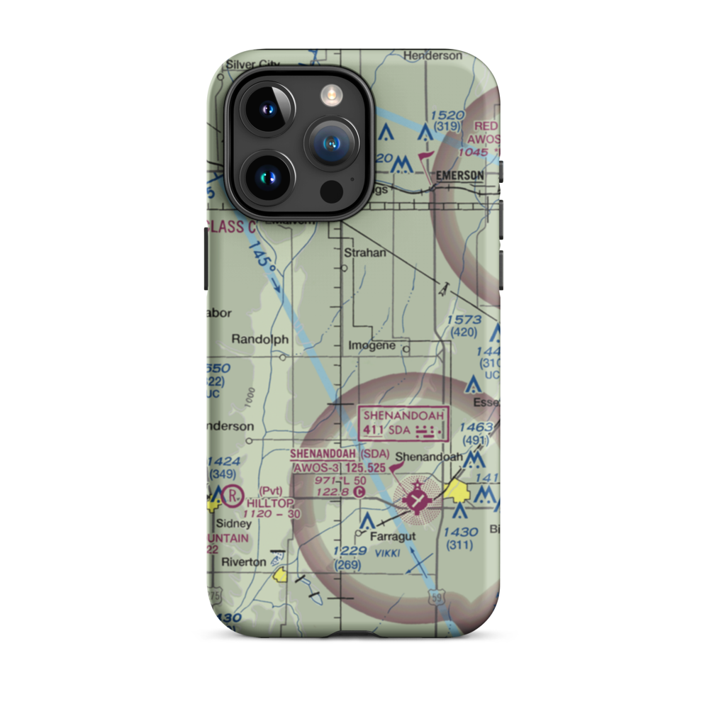 Aero-Lane Airport (1IA6) VFR Sectional  Tough iPhone Case iPhone 15 Pro Max model shown