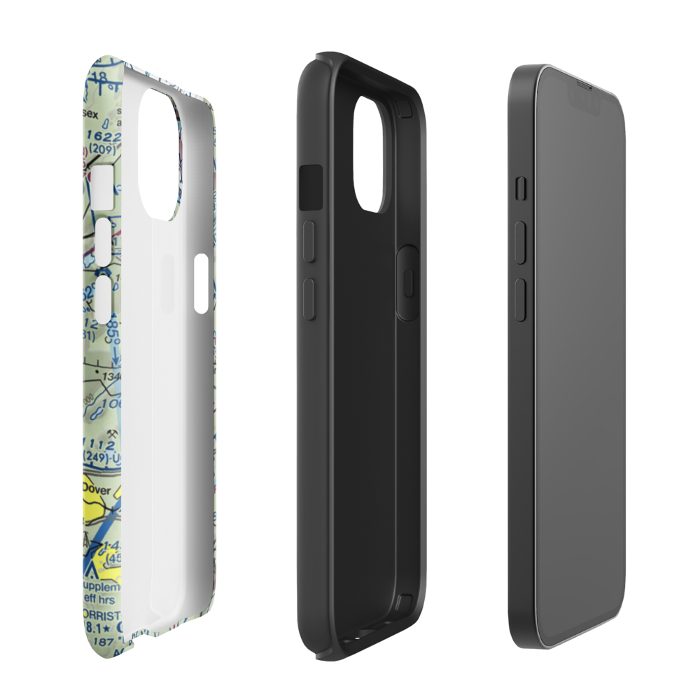 Aeroflex-Andover Airport (12N) VFR Sectional  Tough iPhone Case iPhone 13 model shown