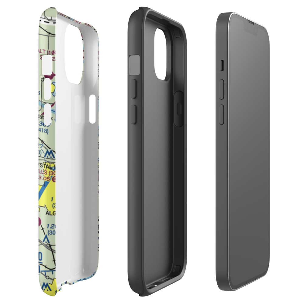 Aerogrange Airport (66IL) VFR Sectional  Tough iPhone Case iPhone 14 Plus model shown