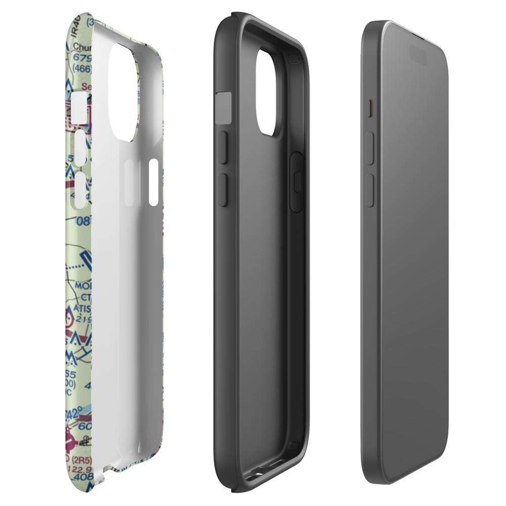 Aerohead Airport (MS27) VFR Sectional  Tough iPhone Case iPhone 15 Plus model shown