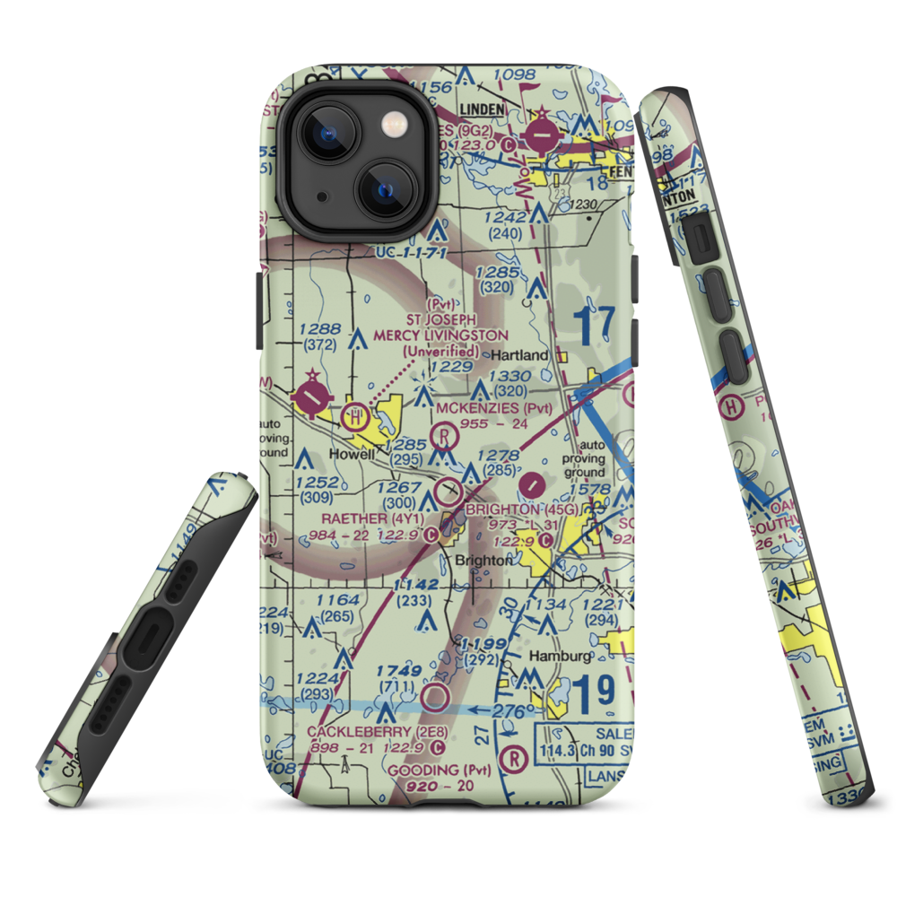 Aeronut Park Balloonport (13M) VFR Sectional  Tough iPhone Case iPhone 12 mini model shown