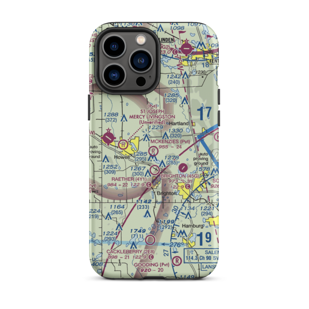 Aeronut Park Balloonport (13M) VFR Sectional  Tough iPhone Case iPhone 13 Pro Max model shown