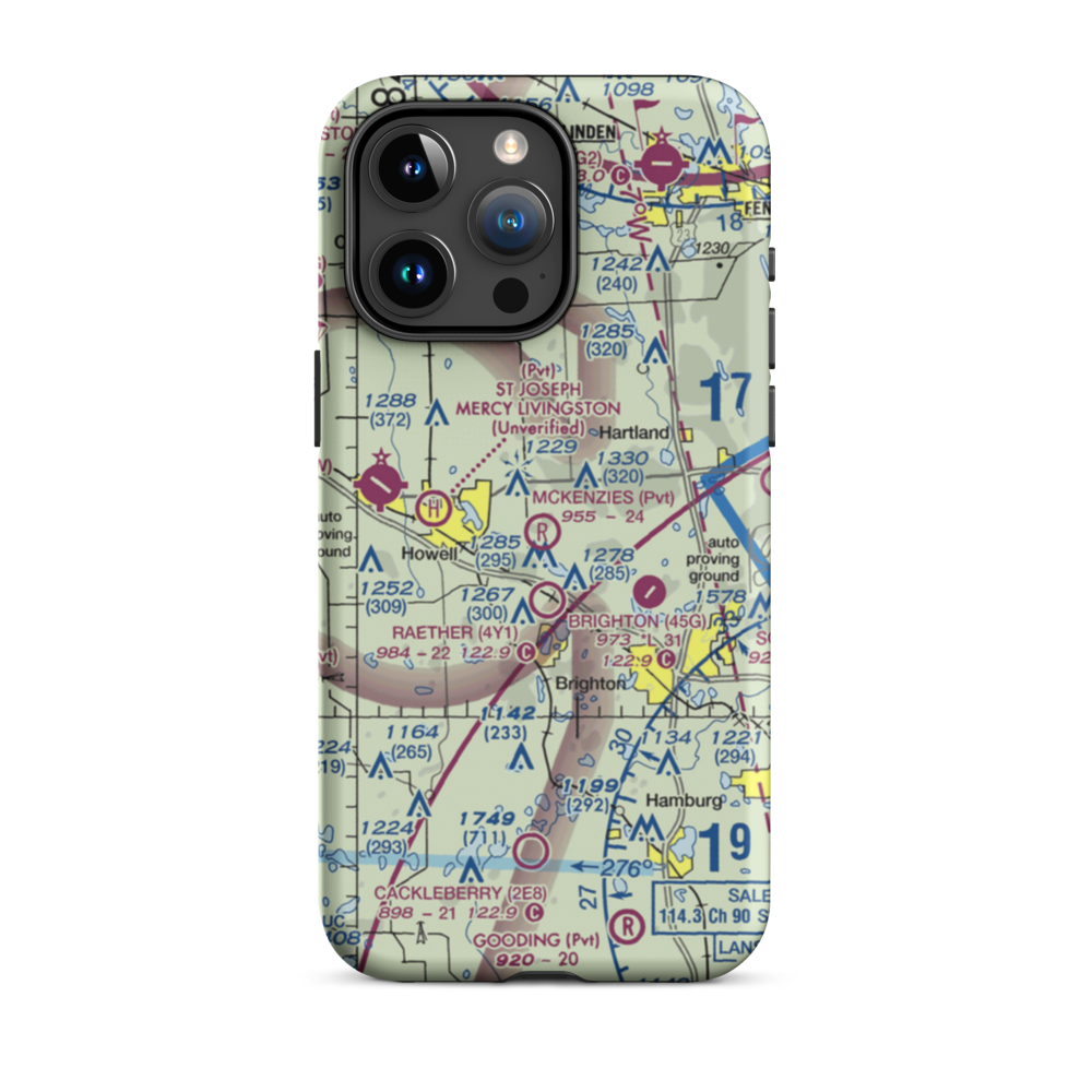 Aeronut Park Balloonport (13M) VFR Sectional  Tough iPhone Case iPhone 15 Pro Max model shown