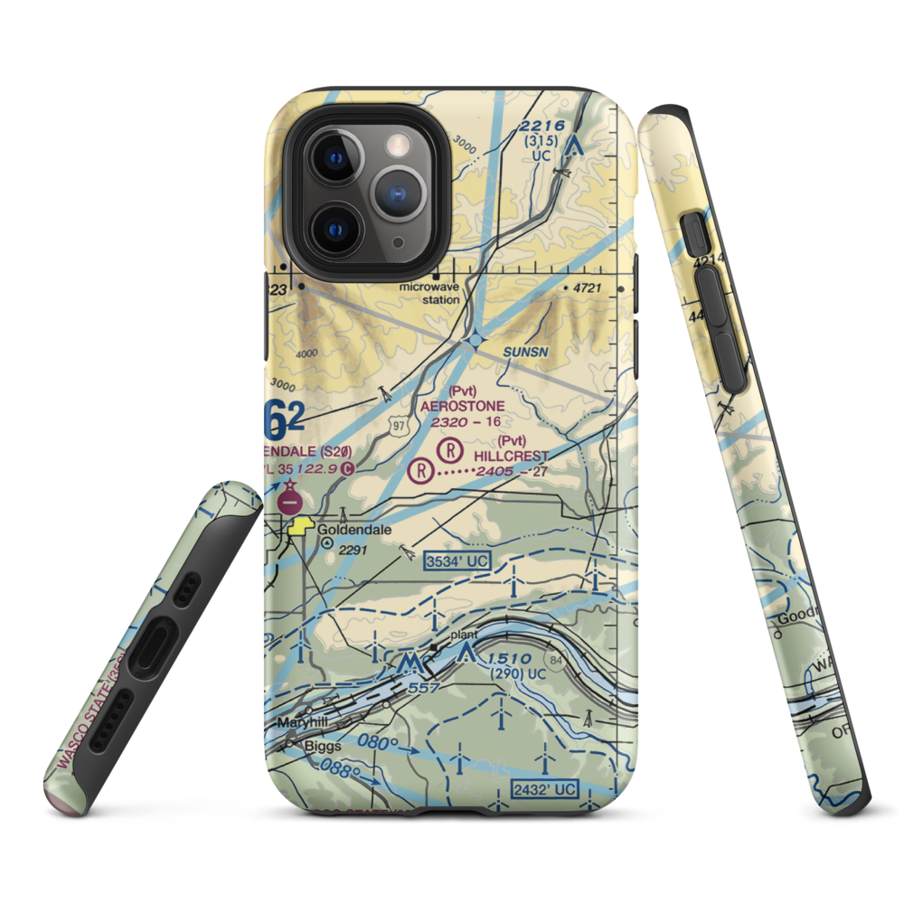 Aerostone Ranch Airport (03WN) VFR Sectional  Tough iPhone Case iPhone 11 Pro model shown