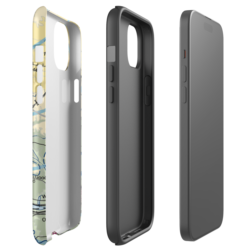 Aerostone Ranch Airport (03WN) VFR Sectional  Tough iPhone Case iPhone 15 Plus model shown