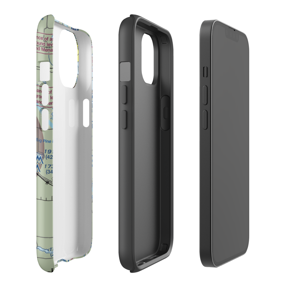 Aerovilla Airport (MN89) VFR Sectional  Tough iPhone Case iPhone 14 model shown