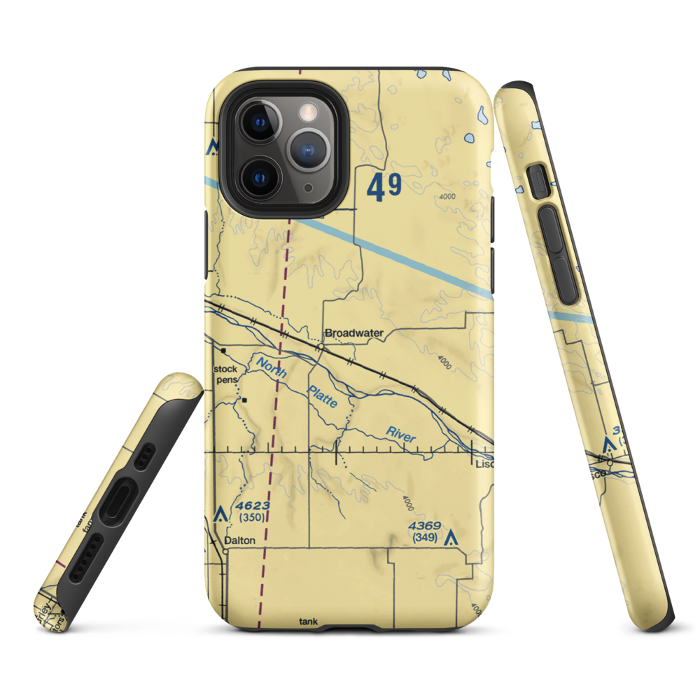 Ag Air Airport (NE19) VFR Sectional  Tough iPhone Case iPhone 11 Pro model shown