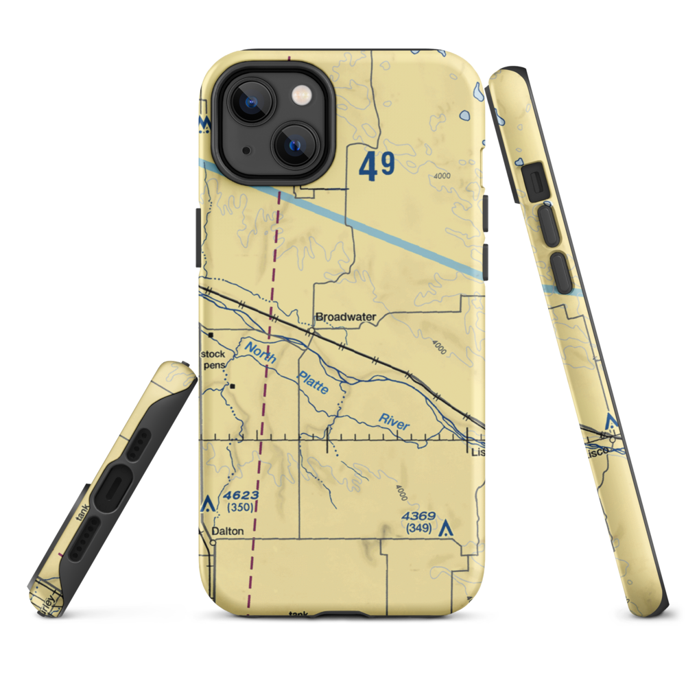 Ag Air Airport (NE19) VFR Sectional  Tough iPhone Case iPhone 14 Plus model shown
