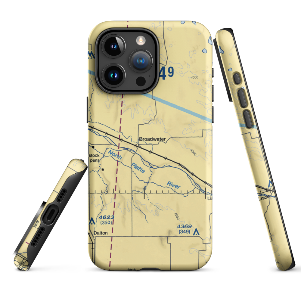 Ag Air Airport (NE19) VFR Sectional  Tough iPhone Case iPhone 15 Pro Max model shown