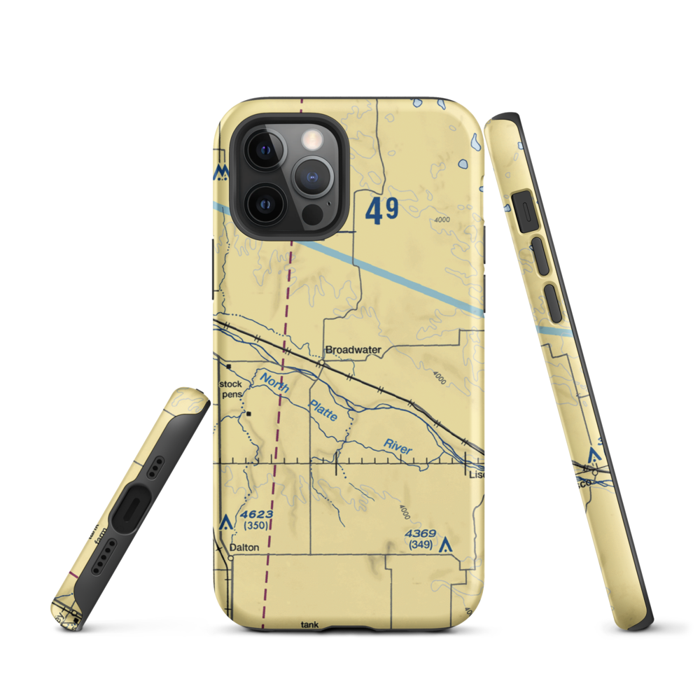 Ag Air Airport (NE19) VFR Sectional  Tough iPhone Case iPhone 12 Pro model shown