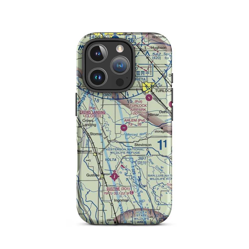 Ahlem Farms Airport (CL84) VFR Sectional  Tough iPhone Case iPhone 16 Pro model shown