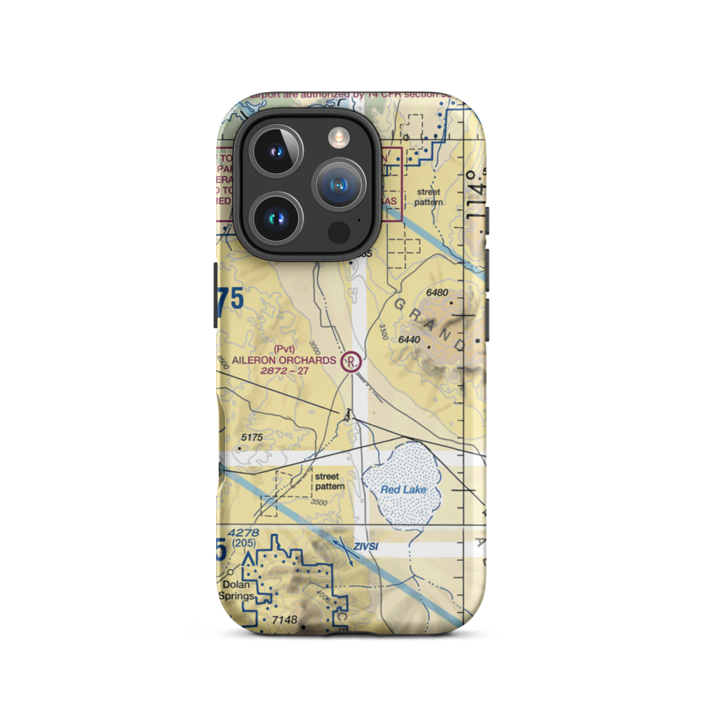 Aileron Orchards Airport (AZ49) VFR Sectional  Tough iPhone Case iPhone 16 Pro model shown