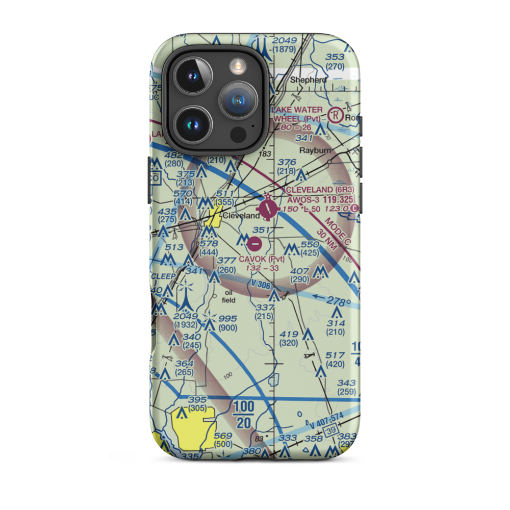 Ainsworth Airport (06TE) VFR Sectional  Tough iPhone Case iPhone 16 Pro Max model shown