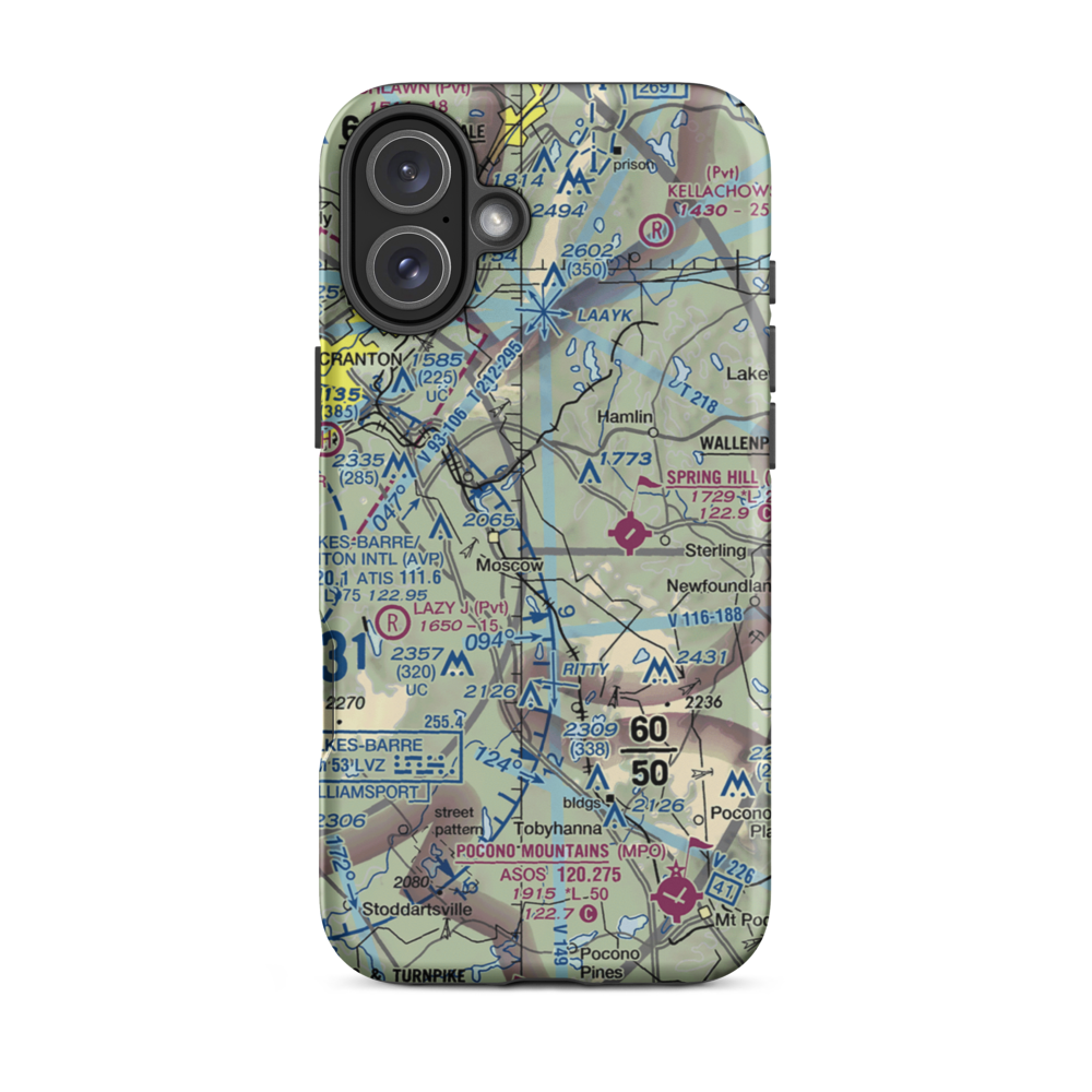Air Haven Airport (6PA6) VFR Sectional  Tough iPhone Case iPhone 16 Plus model shown