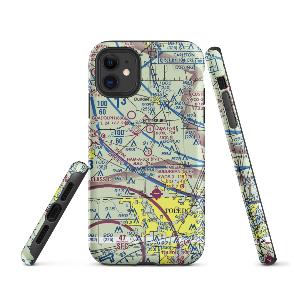 Air Rahe Airport (4MI1) VFR Sectional  Tough iPhone Case iPhone 11 model shown