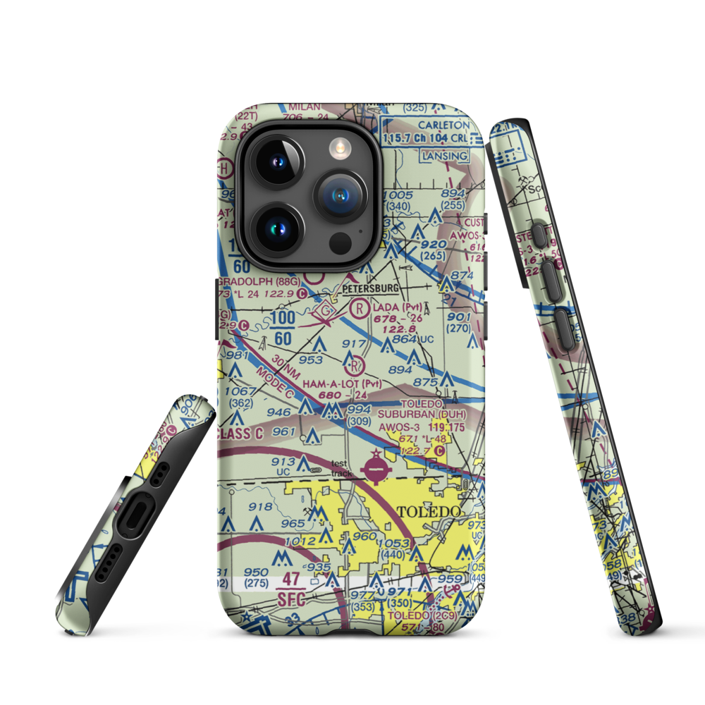 Air Rahe Airport (4MI1) VFR Sectional  Tough iPhone Case iPhone 15 Pro model shown