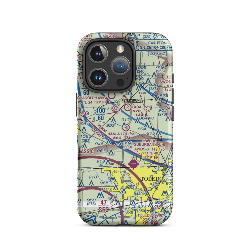 Air Rahe Airport (4MI1) VFR Sectional  Tough iPhone Case iPhone 16 Pro model shown