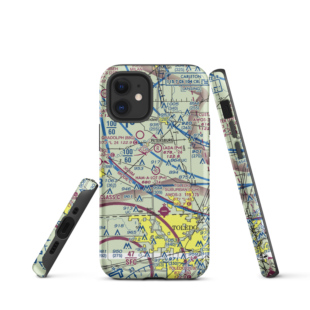 Air Rahe Airport (4MI1) VFR Sectional  Tough iPhone Case iPhone 12 mini model shown