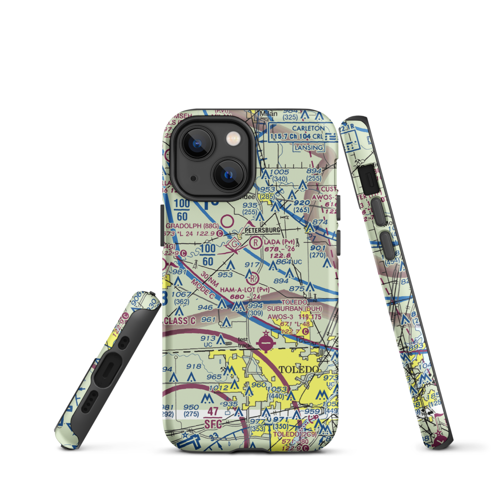 Air Rahe Airport (4MI1) VFR Sectional  Tough iPhone Case iPhone 13 mini model shown