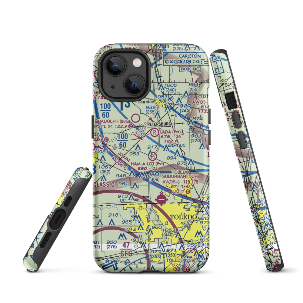 Air Rahe Airport (4MI1) VFR Sectional  Tough iPhone Case iPhone 13 model shown