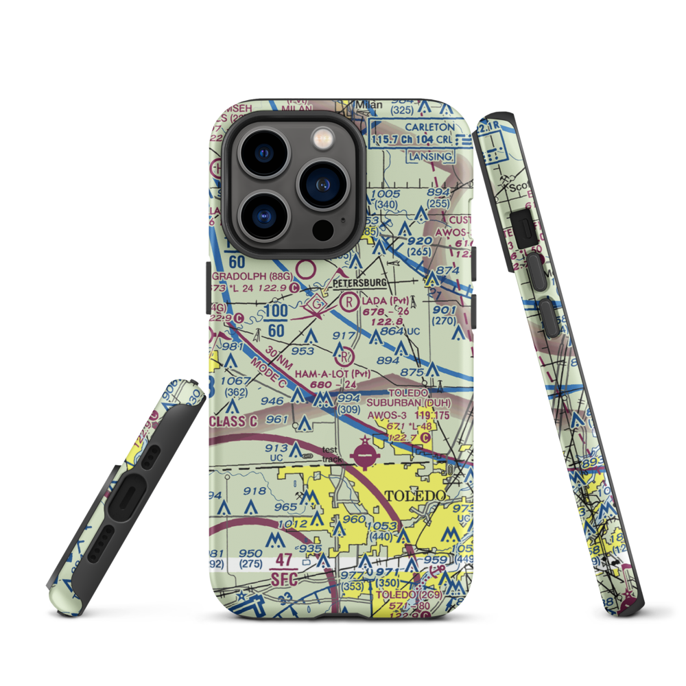 Air Rahe Airport (4MI1) VFR Sectional  Tough iPhone Case iPhone 13 Pro model shown