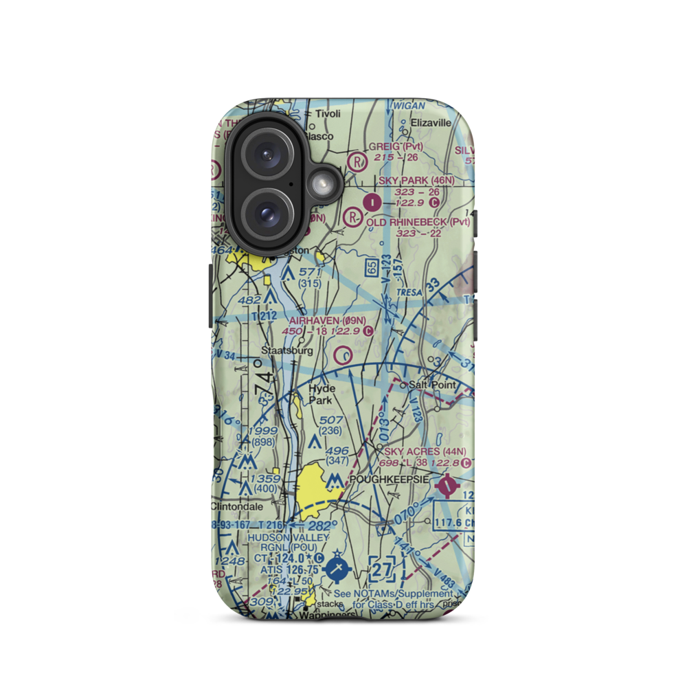 Airhaven Airport (09N) VFR Sectional  Tough iPhone Case iPhone 16 model shown