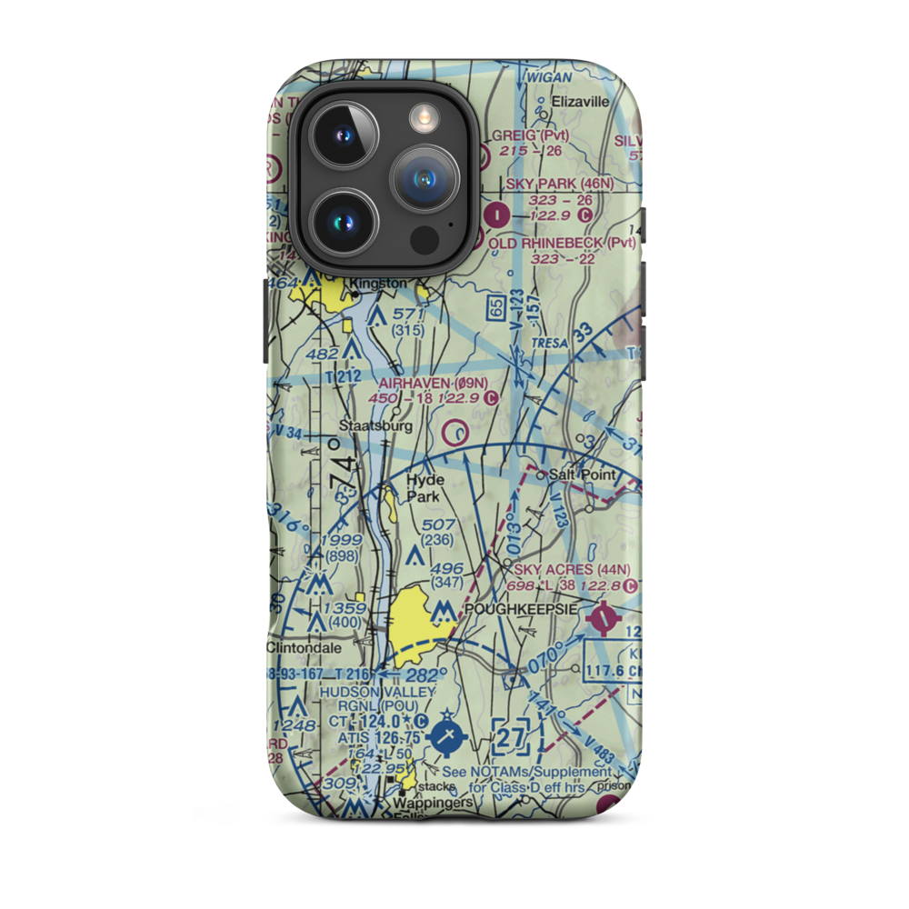 Airhaven Airport (09N) VFR Sectional  Tough iPhone Case iPhone 16 Pro Max model shown