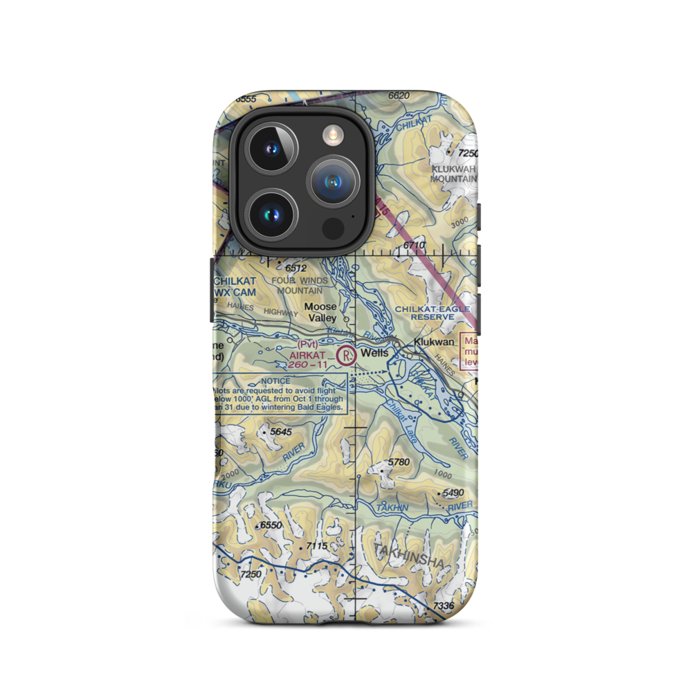 Airkat Airpark (9AA9) VFR Sectional  Tough iPhone Case iPhone 16 Pro model shown