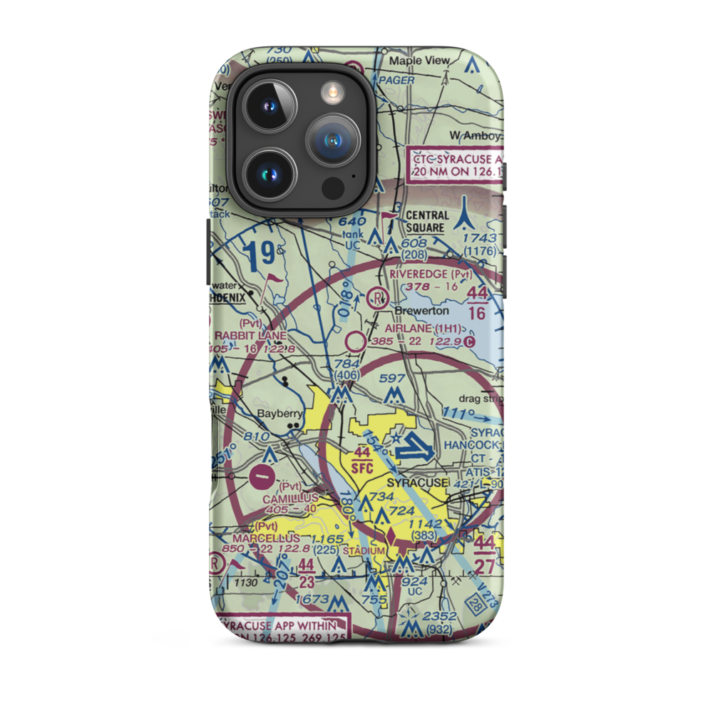 Airlane Enterprises Airport (1H1) VFR Sectional  Tough iPhone Case iPhone 16 Pro Max model shown