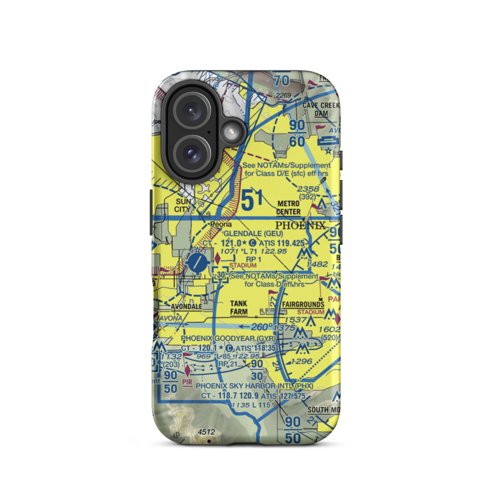 Airscrew Performance Flightpark Ultralightport (AZ79) VFR Sectional  Tough iPhone Case iPhone 16 model shown