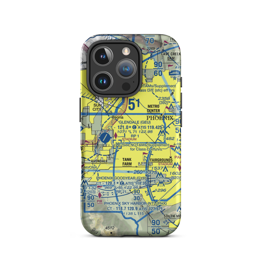 Airscrew Performance Flightpark Ultralightport (AZ79) VFR Sectional  Tough iPhone Case iPhone 16 Pro model shown