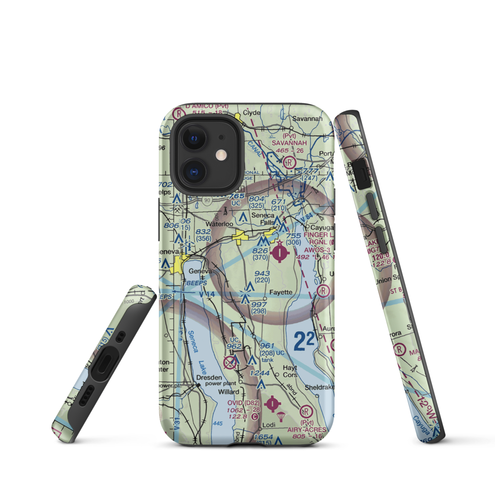 Airtrek Airport (D93) VFR Sectional  Tough iPhone Case iPhone 12 mini model shown