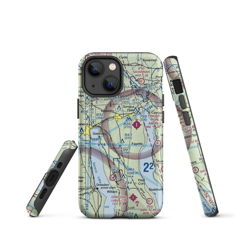 Airtrek Airport (D93) VFR Sectional  Tough iPhone Case iPhone 13 mini model shown