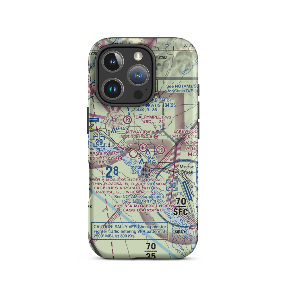 Airway Airport (5AK3) VFR Sectional  Tough iPhone Case iPhone 16 Pro model shown