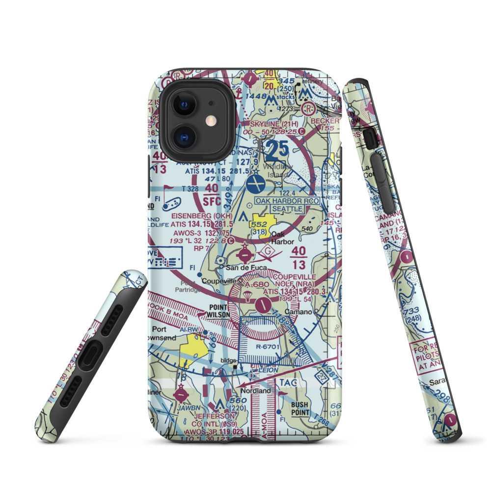 AJ Eisenberg Airport (OKH) VFR Sectional  Tough iPhone Case iPhone 11 model shown