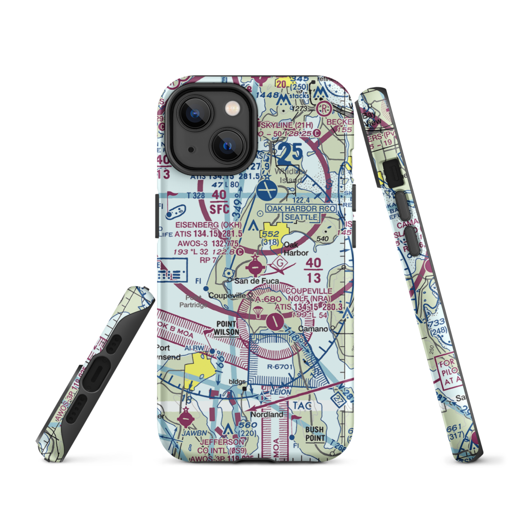 AJ Eisenberg Airport (OKH) VFR Sectional  Tough iPhone Case iPhone 14 model shown