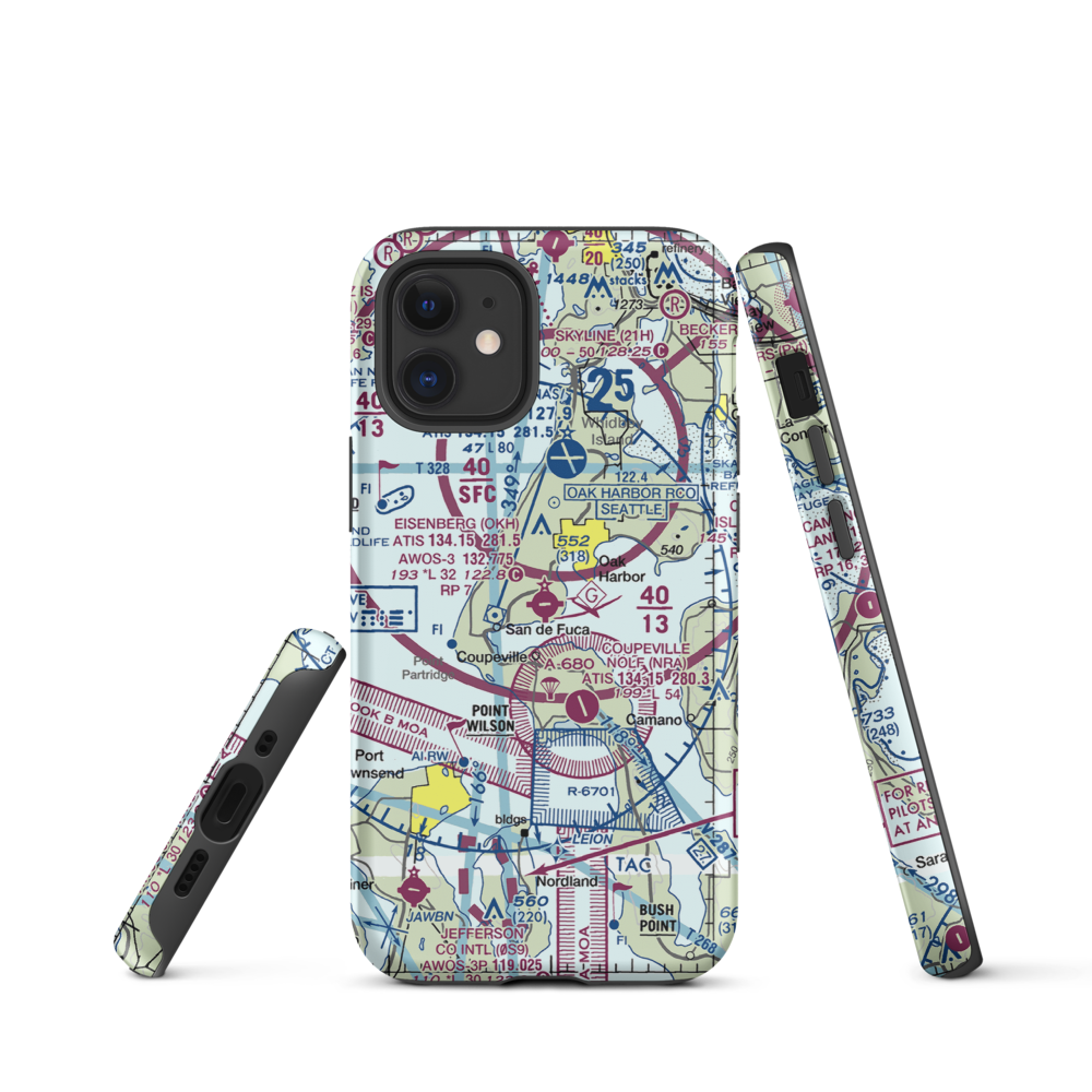AJ Eisenberg Airport (OKH) VFR Sectional  Tough iPhone Case iPhone 12 mini model shown