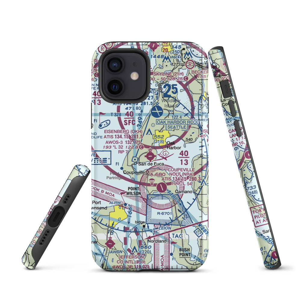 AJ Eisenberg Airport (OKH) VFR Sectional  Tough iPhone Case iPhone 12 model shown