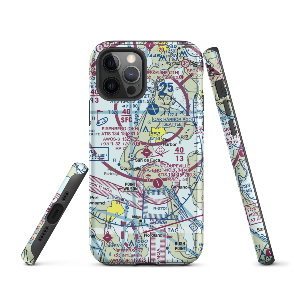AJ Eisenberg Airport (OKH) VFR Sectional  Tough iPhone Case iPhone 12 Pro model shown