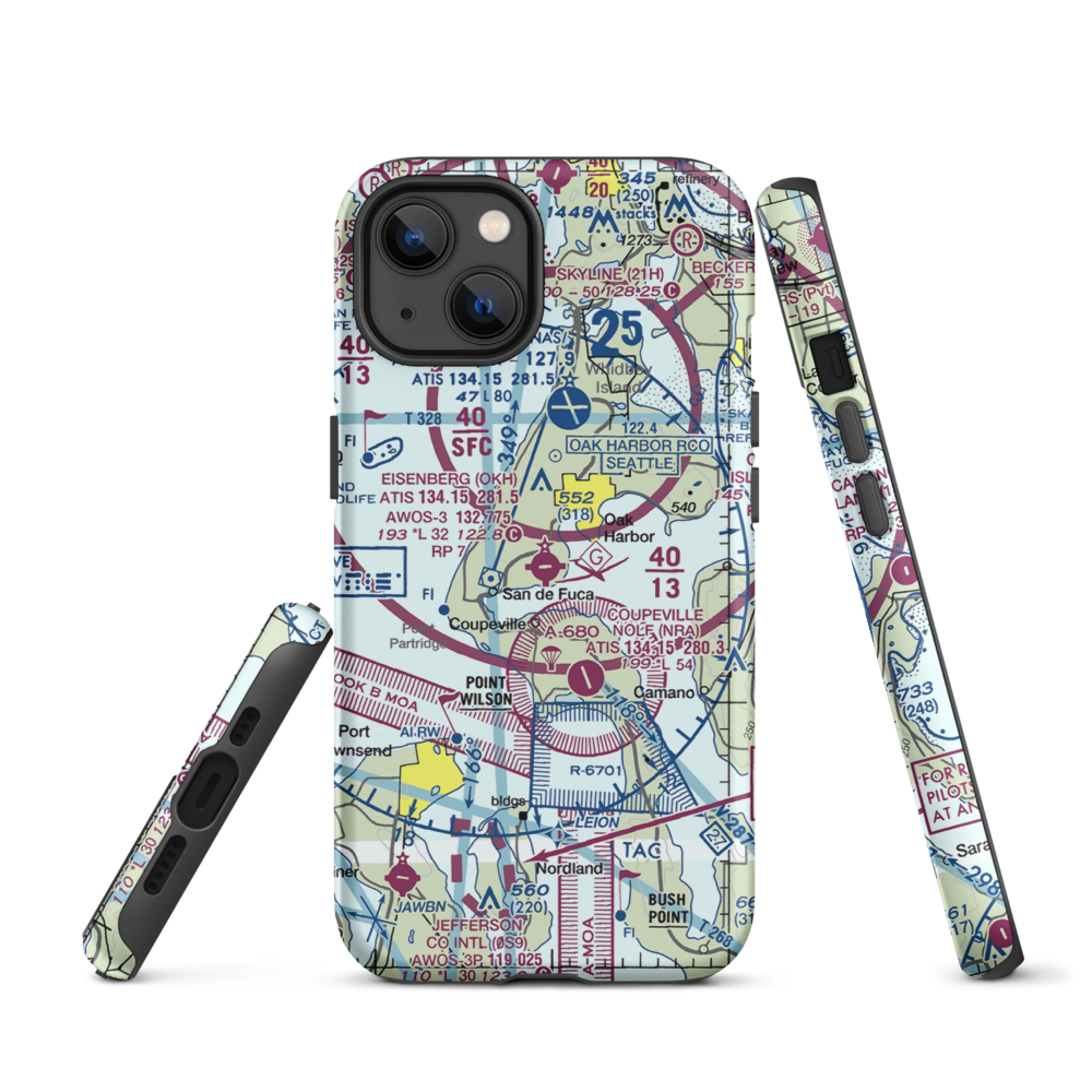 AJ Eisenberg Airport (OKH) VFR Sectional  Tough iPhone Case iPhone 13 model shown