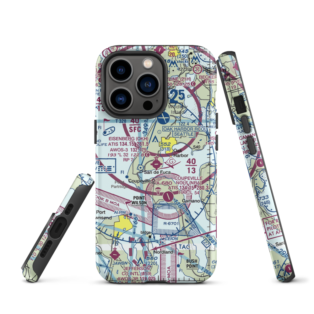 AJ Eisenberg Airport (OKH) VFR Sectional  Tough iPhone Case iPhone 13 Pro model shown