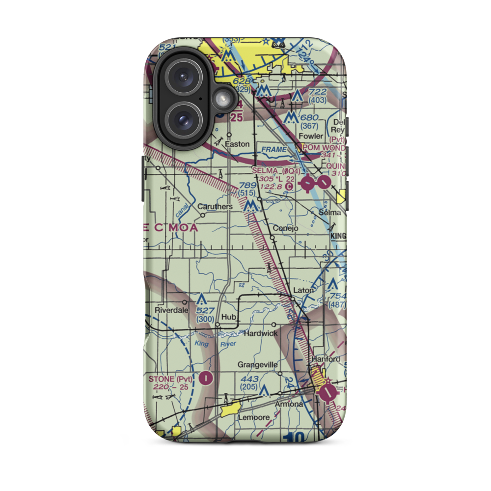 Al Divine Airport (65CL) VFR Sectional  Tough iPhone Case iPhone 16 Plus model shown