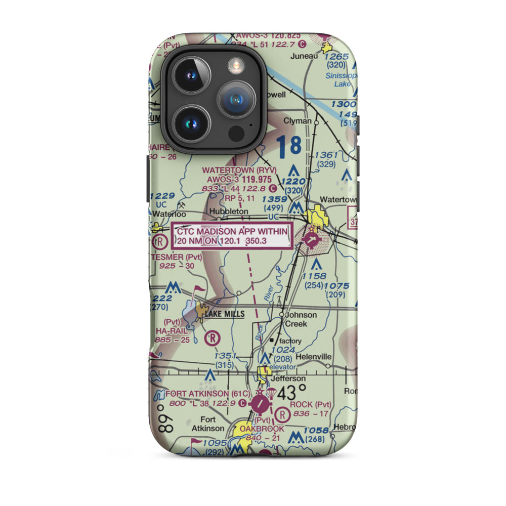 Al's Airway Airport (WS74) VFR Sectional  Tough iPhone Case iPhone 16 Pro Max model shown