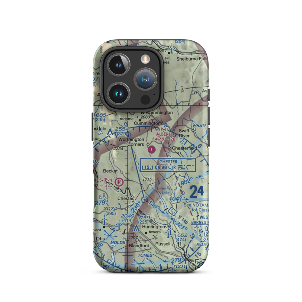 Albert Farms Airport (MA88) VFR Sectional  Tough iPhone Case iPhone 16 Pro model shown