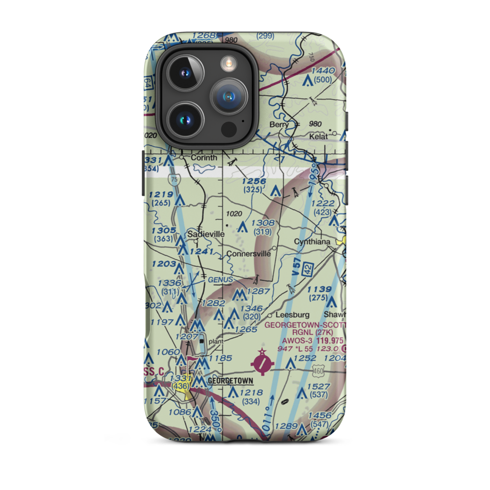 Alberta Ultralightport (8KY0) VFR Sectional  Tough iPhone Case iPhone 16 Pro Max model shown
