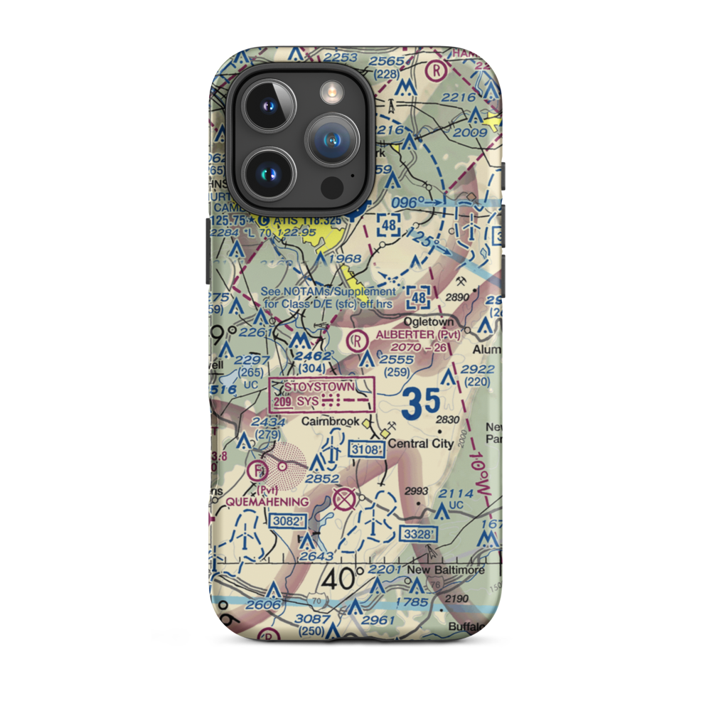 Alberter Farms Airport (PS52) VFR Sectional  Tough iPhone Case iPhone 16 Pro Max model shown