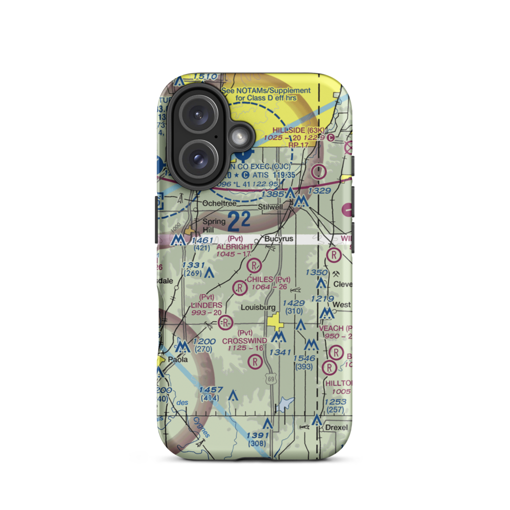 Albright Airport (SN78) VFR Sectional  Tough iPhone Case iPhone 16 model shown