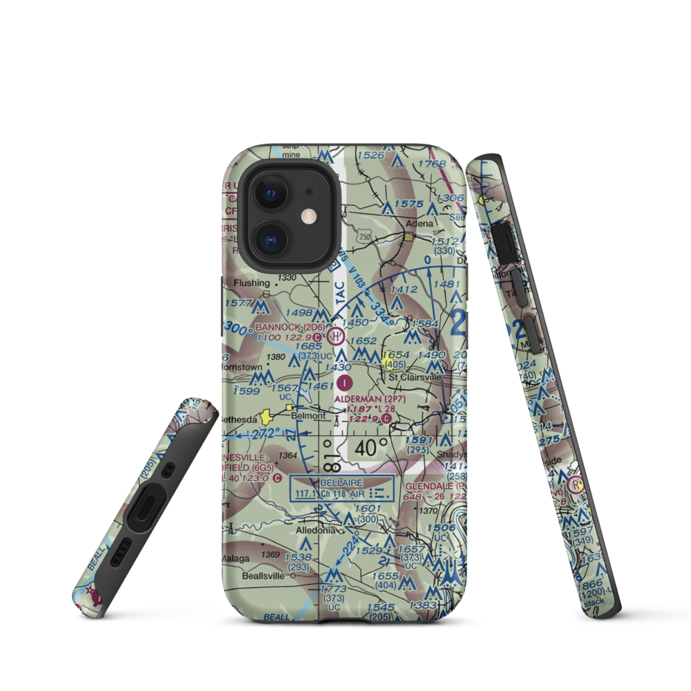 Alderman Airport (2P7) VFR Sectional  Tough iPhone Case iPhone 12 mini model shown