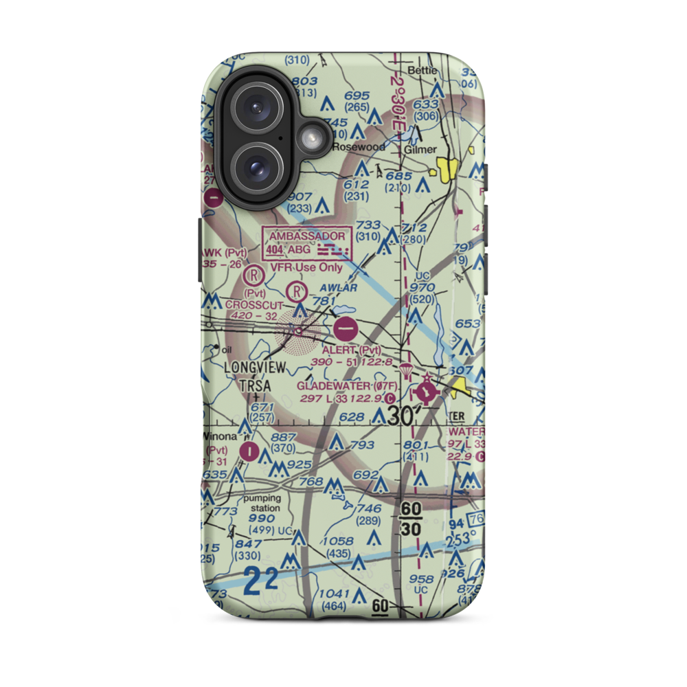 Alert Field (18TE) VFR Sectional  Tough iPhone Case iPhone 16 Plus model shown