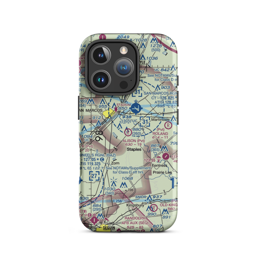 Alison Air Park (7TS2) VFR Sectional  Tough iPhone Case iPhone 16 Pro model shown